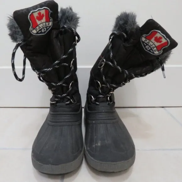 PAJAR Olga Winter Snow Duck Boots in Black Gorpcore Outdoor  - Size US 6