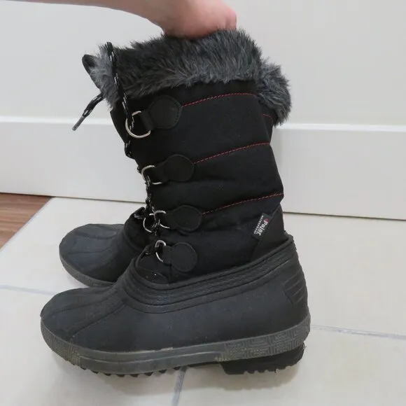 PAJAR Olga Winter Snow Duck Boots in Black Gorpcore Outdoor  - Size US 6
