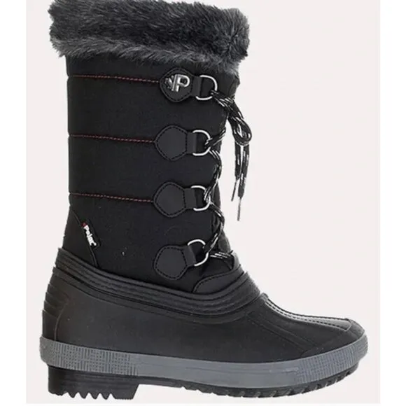 PAJAR Olga Winter Snow Duck Boots in Black Gorpcore Outdoor  - Size US 6
