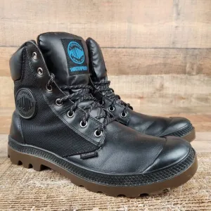 Palladium Pampa Sport Cuff WPN Women's Sz 9 Black Leather Nylon Waterproof Boots