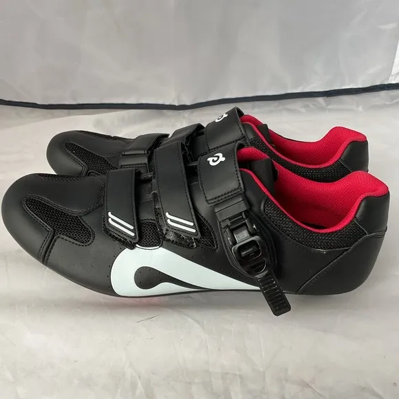 Peloton Adjustable Bike Shoes Black White Red Men's Size EU 47 / US 13