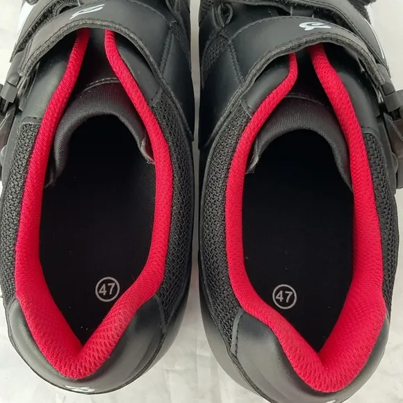 Peloton Adjustable Bike Shoes Black White Red Men's Size EU 47 / US 13
