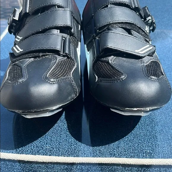 Peloton Black Cycling Shoes with Red Accents