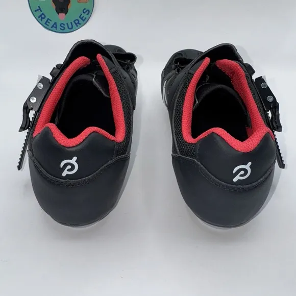 Peloton Black White Clip On Bike Cycling Shoes Women's Size 39 EU 8.5 US Men's 6