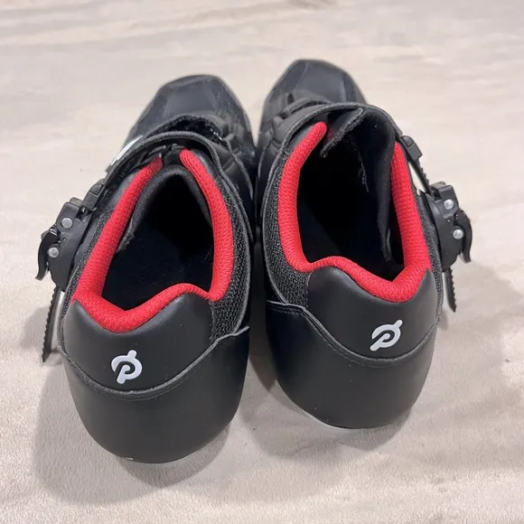 Peloton Cycling Shoes Black White And Red Men’s Size 11