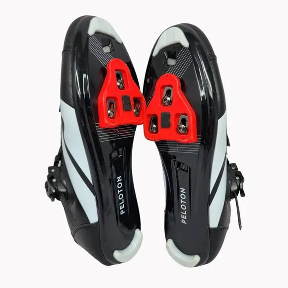 Peloton Cycling Shoes Size 46 Mens 12 Black Red Excellent condition