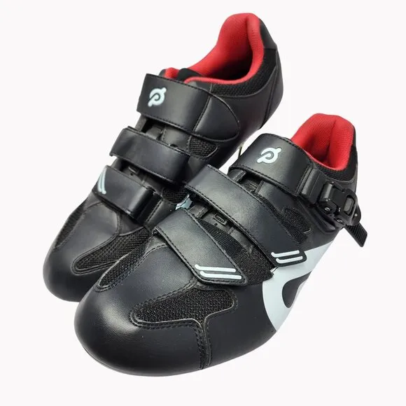 Peloton Cycling Shoes Size 46 Mens 12 Black Red Excellent condition