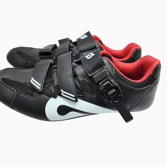Peloton Cycling Shoes Size 46 Mens 12 Black Red Excellent condition