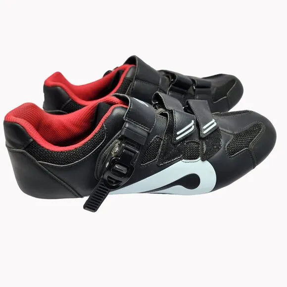 Peloton Cycling Shoes Size 46 Mens 12 Black Red Excellent condition