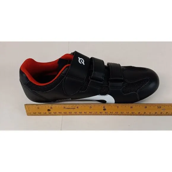 Peloton Cycling Shoes Women's EU 39 (US 8) Hook &amp; Loop Closure Black &amp; White NIB