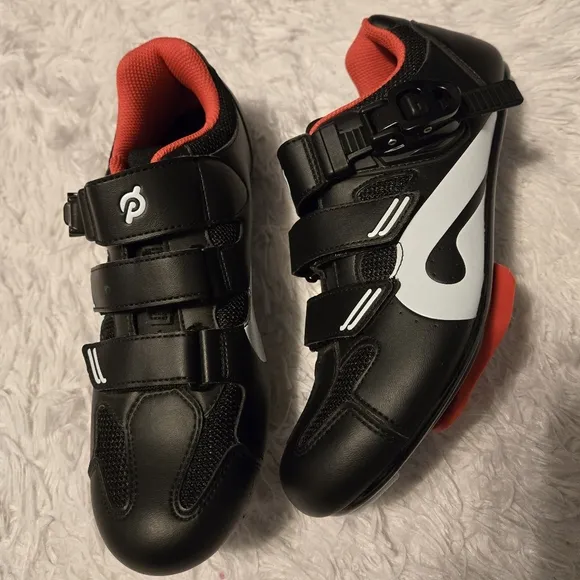 PELOTON Cycling Shoes Women's Size US 8 EUR 39 Color Red/Black
