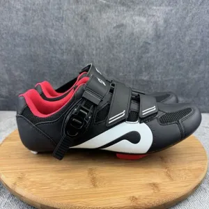 Peloton Mens Cycling Size 8 Shoes Black Red Biking Workout Racing Euro Size 41