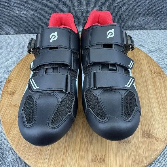 Peloton Mens Cycling Size 8 Shoes Black Red Biking Workout Racing Euro Size 41