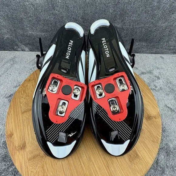 Peloton Mens Cycling Size 8 Shoes Black Red Biking Workout Racing Euro Size 41