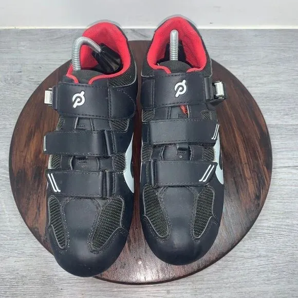 Peloton Men's EU 44/ US 10.5 Cycling Shoes Cleats Sports Leather PL-SH-02 Black