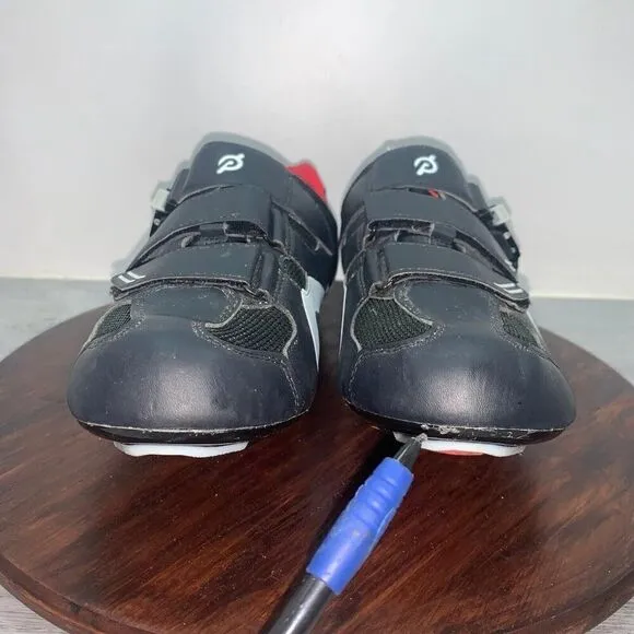 Peloton Men's EU 44/ US 10.5 Cycling Shoes Cleats Sports Leather PL-SH-02 Black