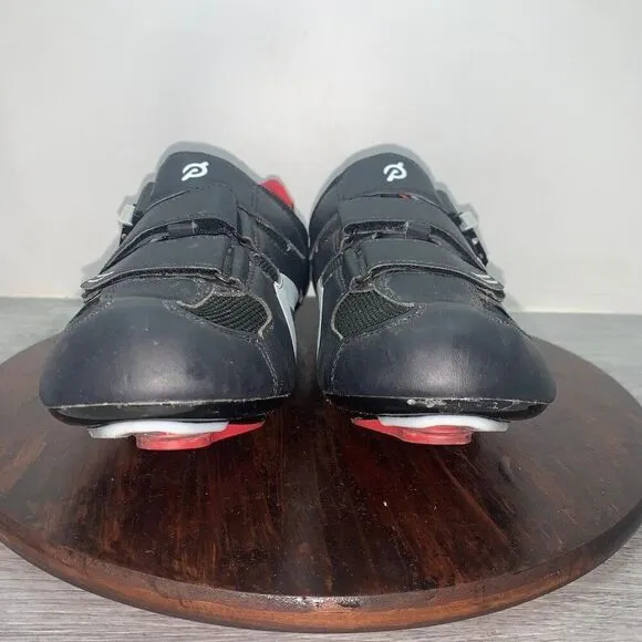 Peloton Men's EU 44/ US 10.5 Cycling Shoes Cleats Sports Leather PL-SH-02 Black
