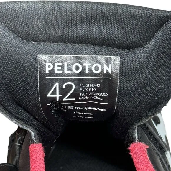 Peloton‎ Shoes Mens 9 42 Black Red Cycling Shoes Bike Cleats Biking Spinning