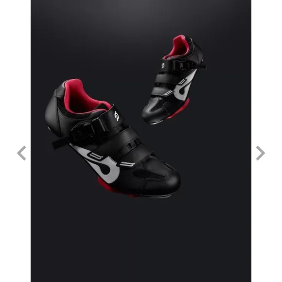 Peloton Unisex Black/Red Cycling Shoes