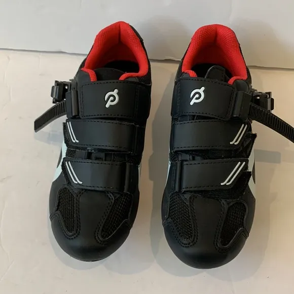 Peloton Unisex Black/Red Cycling Shoes
