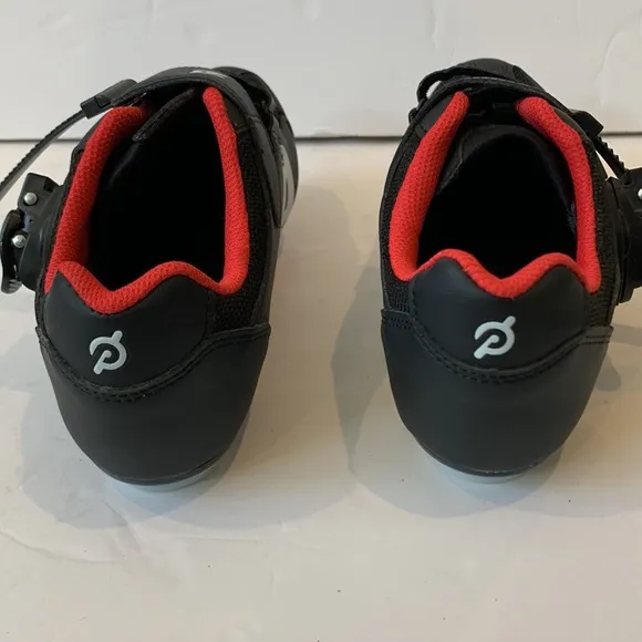 Peloton Unisex Black/Red Cycling Shoes