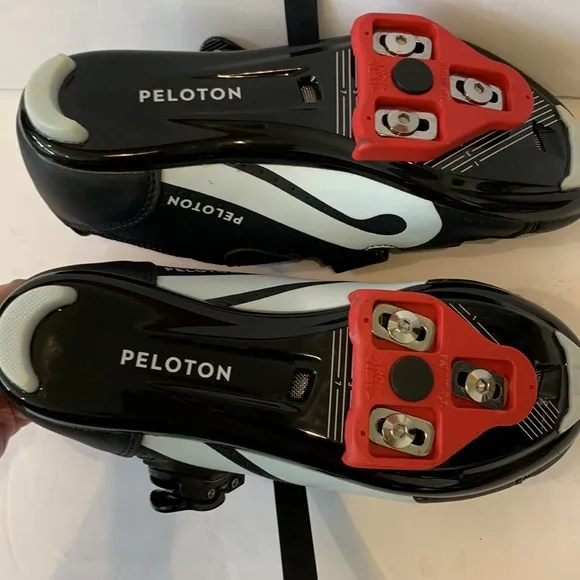 Peloton Unisex Black/Red Cycling Shoes