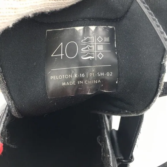 Peloton Unisex Cycling Shoes Black White Bike Riding Sz EU 40 Women 9.5 / Men 7