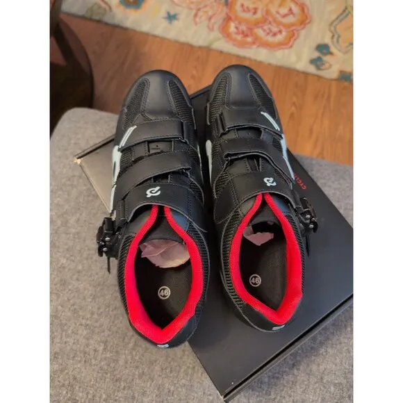 Perfect Peloton cycling shoes with look delta cleats and box EU 46 US men's 12