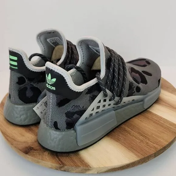 Pharrell x adidas NMD Human Race Animal Print 'Grey' Mens Size 9.5