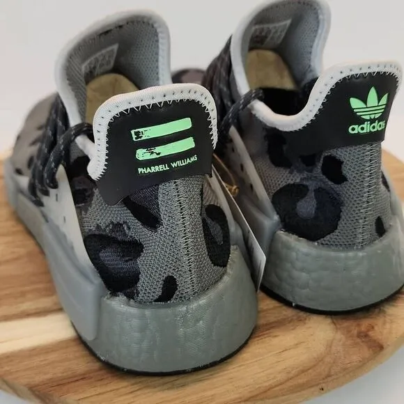 Pharrell x adidas NMD Human Race Animal Print 'Grey' Mens Size 9.5