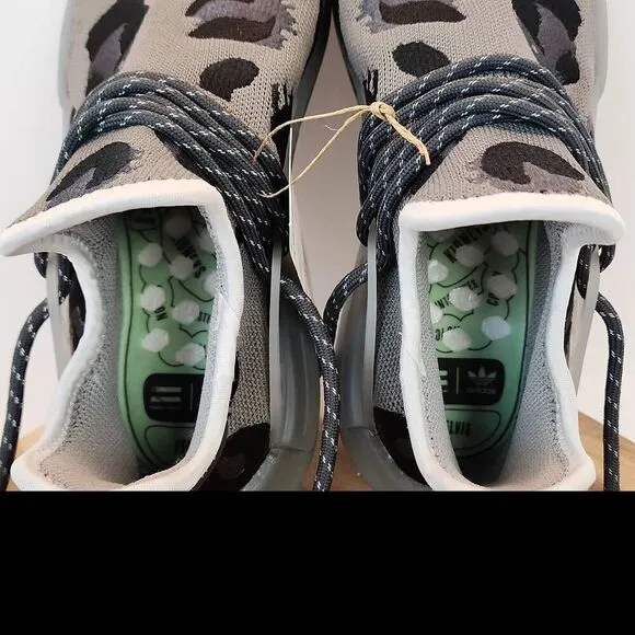Pharrell x adidas NMD Human Race Animal Print 'Grey' Mens Size 9.5