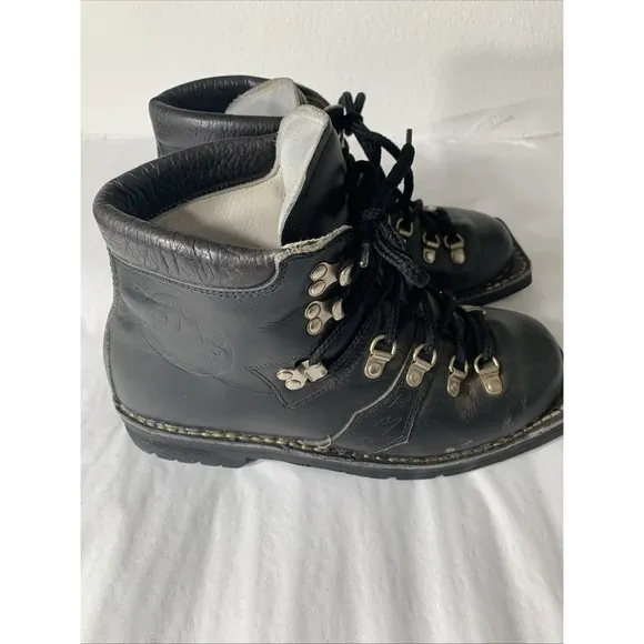 PMS By Gro Nell Leather Nordic Backcountry Ski Boots 6.5 Medium Lace Up