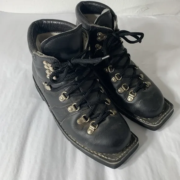 PMS By Gro Nell Leather Nordic Backcountry Ski Boots 6.5 Medium Lace Up