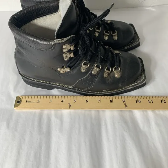 PMS By Gro Nell Leather Nordic Backcountry Ski Boots 6.5 Medium Lace Up