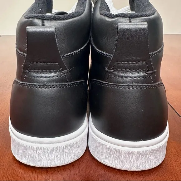Polo Ralph Lauren Court High Top Leather Sneakers Men’s 10.5 Black W/White Pony
