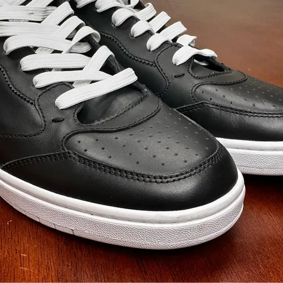 Polo Ralph Lauren Court High Top Leather Sneakers Men’s 10.5 Black W/White Pony