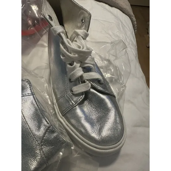 Polo Ralph Lauren Kids Shoes Silver Slater Mid-Top Boot SIZE 5.5