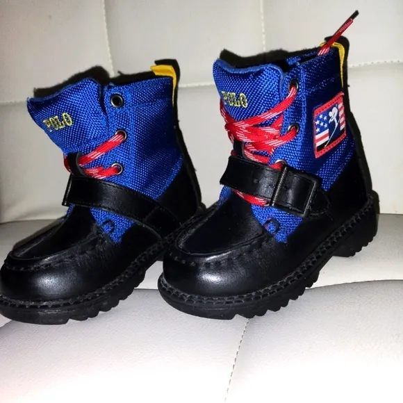 Polo Ralph Lauren Leon Boys Toddler USA Ski Team Winter Boots - Size 5