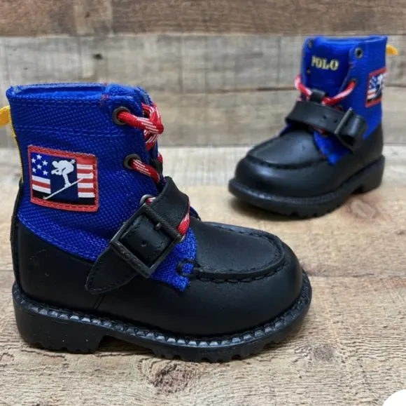 Polo Ralph Lauren Leon Boys Toddler USA Ski Team Winter Boots - Size 5