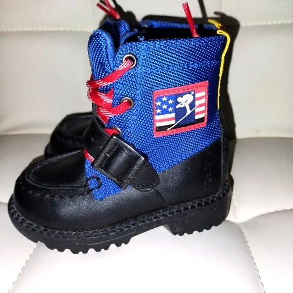 Polo Ralph Lauren Leon Boys Toddler USA Ski Team Winter Boots - Size 5