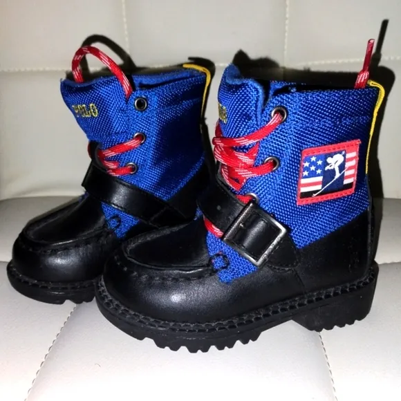 Polo Ralph Lauren Leon Boys Toddler USA Ski Team Winter Boots - Size 5
