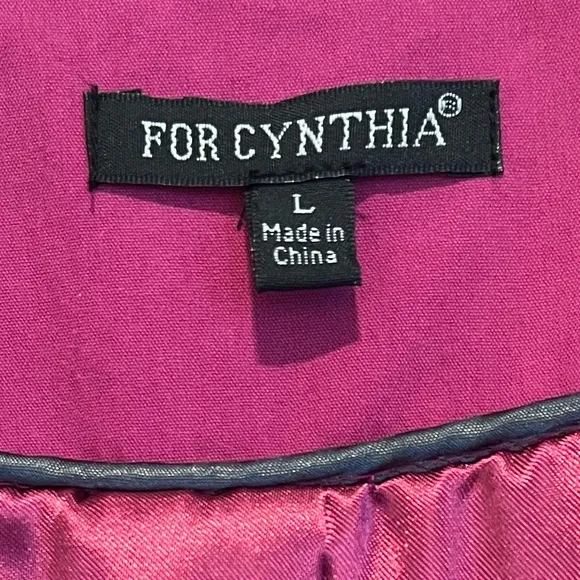 Princess Style Trench Coat Belt Double Breasted Pleated Hot Pink Size Large