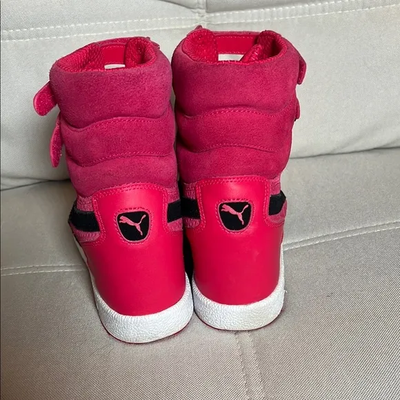 Puma Sky Wedge Red and Black Women’s High-Top Sneakers Shoes Size 9.5