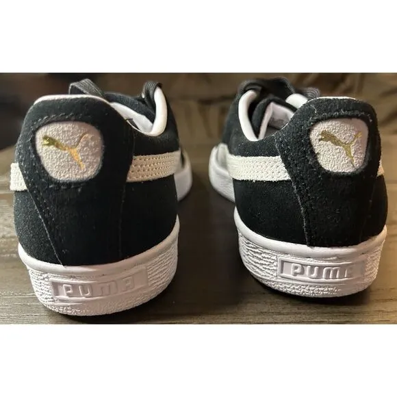 PUMA‎  Suede Classic 21 Black White Woman's Size 7 NWB Great Christ Gift Bundle