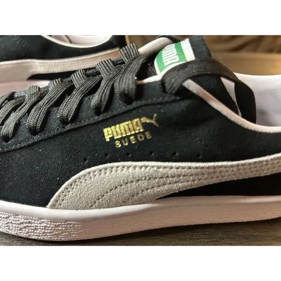 PUMA‎  Suede Classic 21 Black White Woman's Size 7 NWB Great Christ Gift Bundle