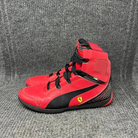 PUMA Valorosso Mid SF Webcage Ferrari Red High Top Shoes Mens Size 10.5 US