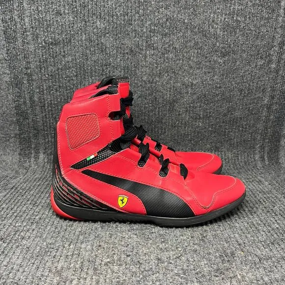 PUMA Valorosso Mid SF Webcage Ferrari Red High Top Shoes Mens Size 10.5 US
