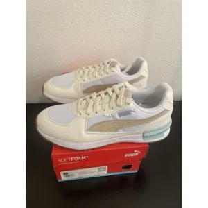 Puma Womens Size 9 White Gravition Low Top Lifestyle Shoes Multicolor 387067-57