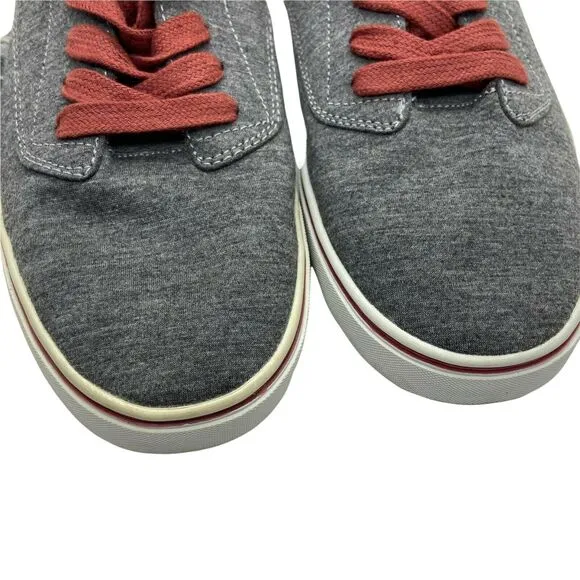 Radii Men's Noble Low FM1033 Charcoal Burgundy Lace Up Skate Shoes Size 8.5