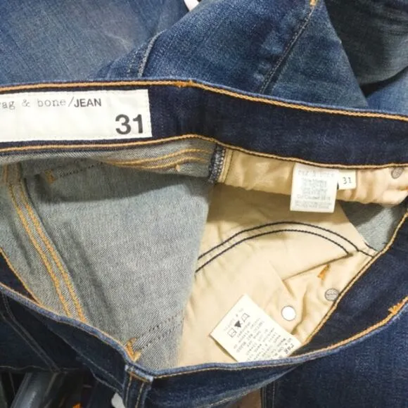 Rag &amp; Bone Skinny Distressed Sheffield Coupe jeans worn once 31